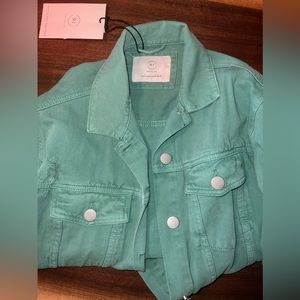 Cotton On Green Denim Jacket NWT